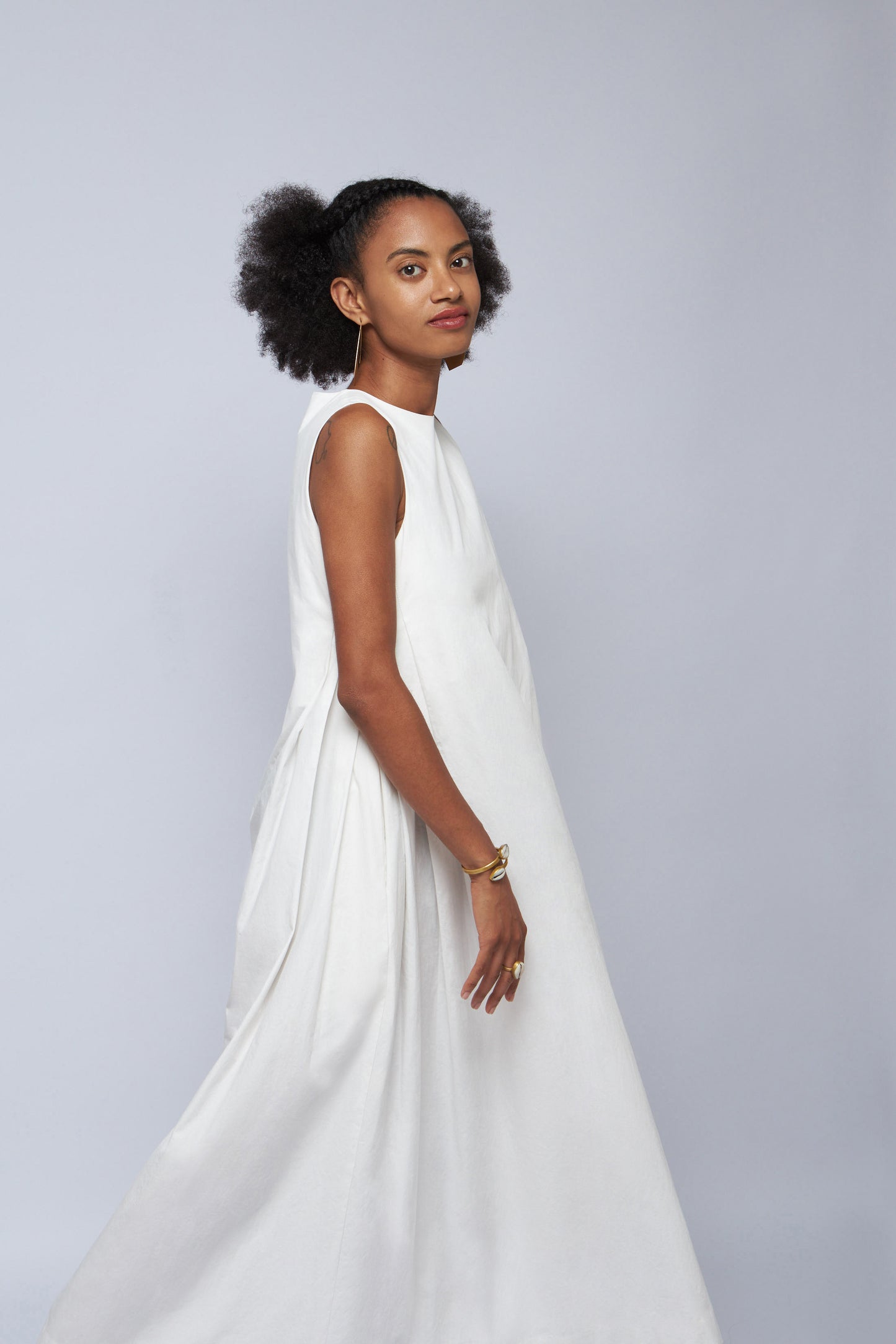 SIDE PLEATED DRESS