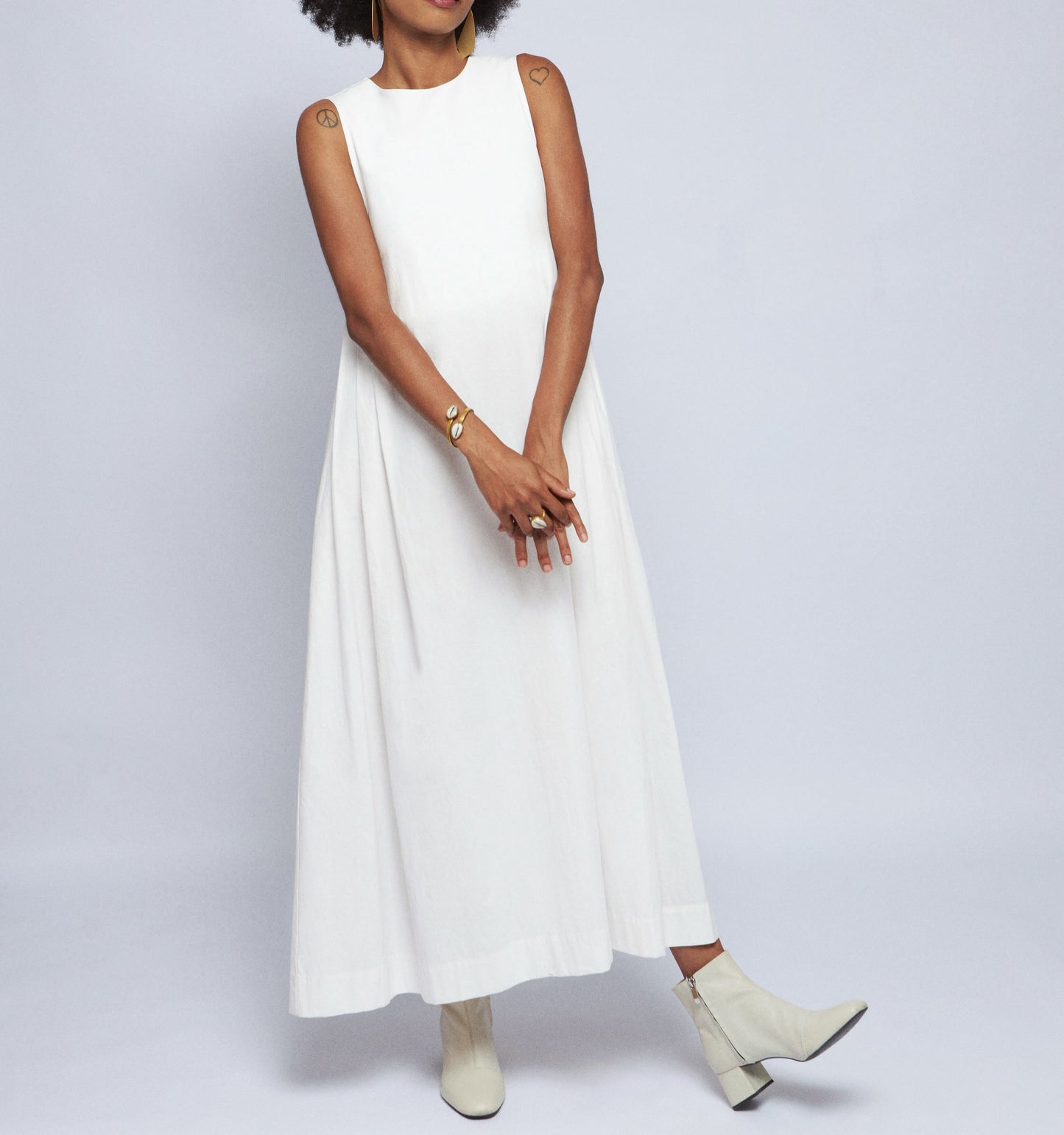 SIDE PLEATED DRESS