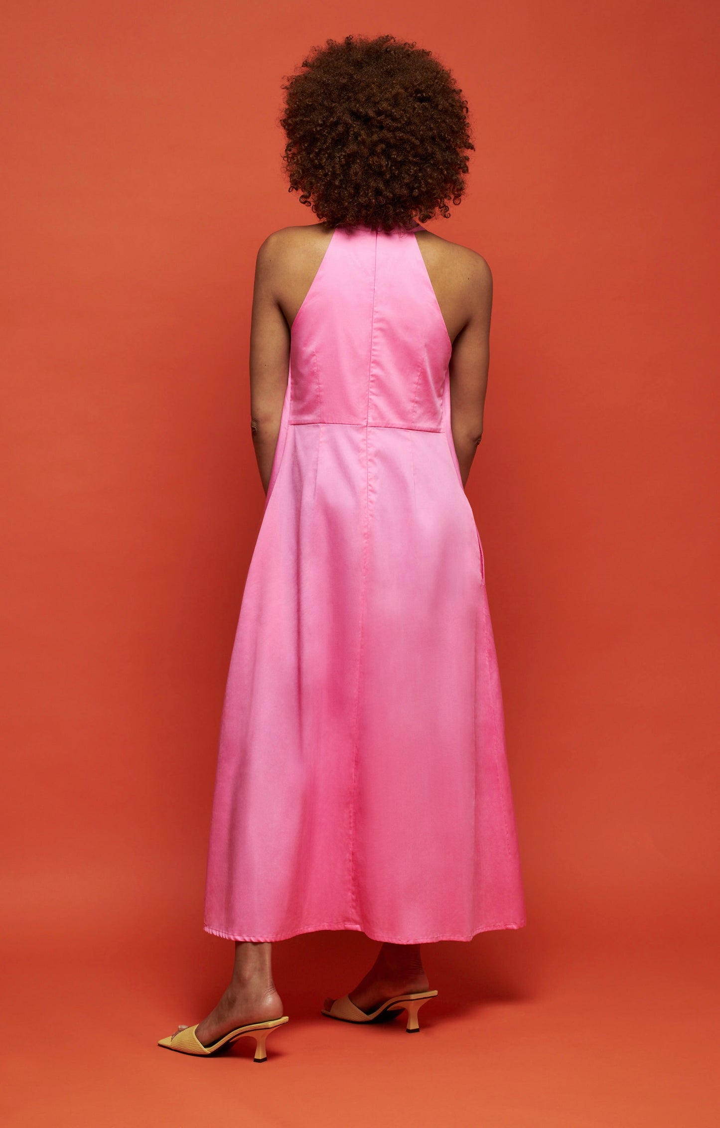 PLEATED NECK DRESS