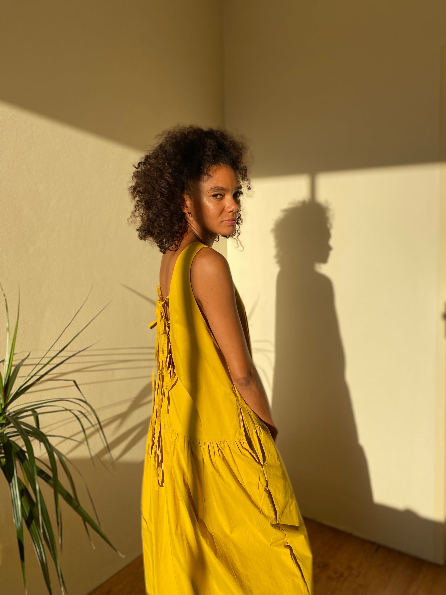 DROP WAIST DRESS WITH STRINGS ATTACHED