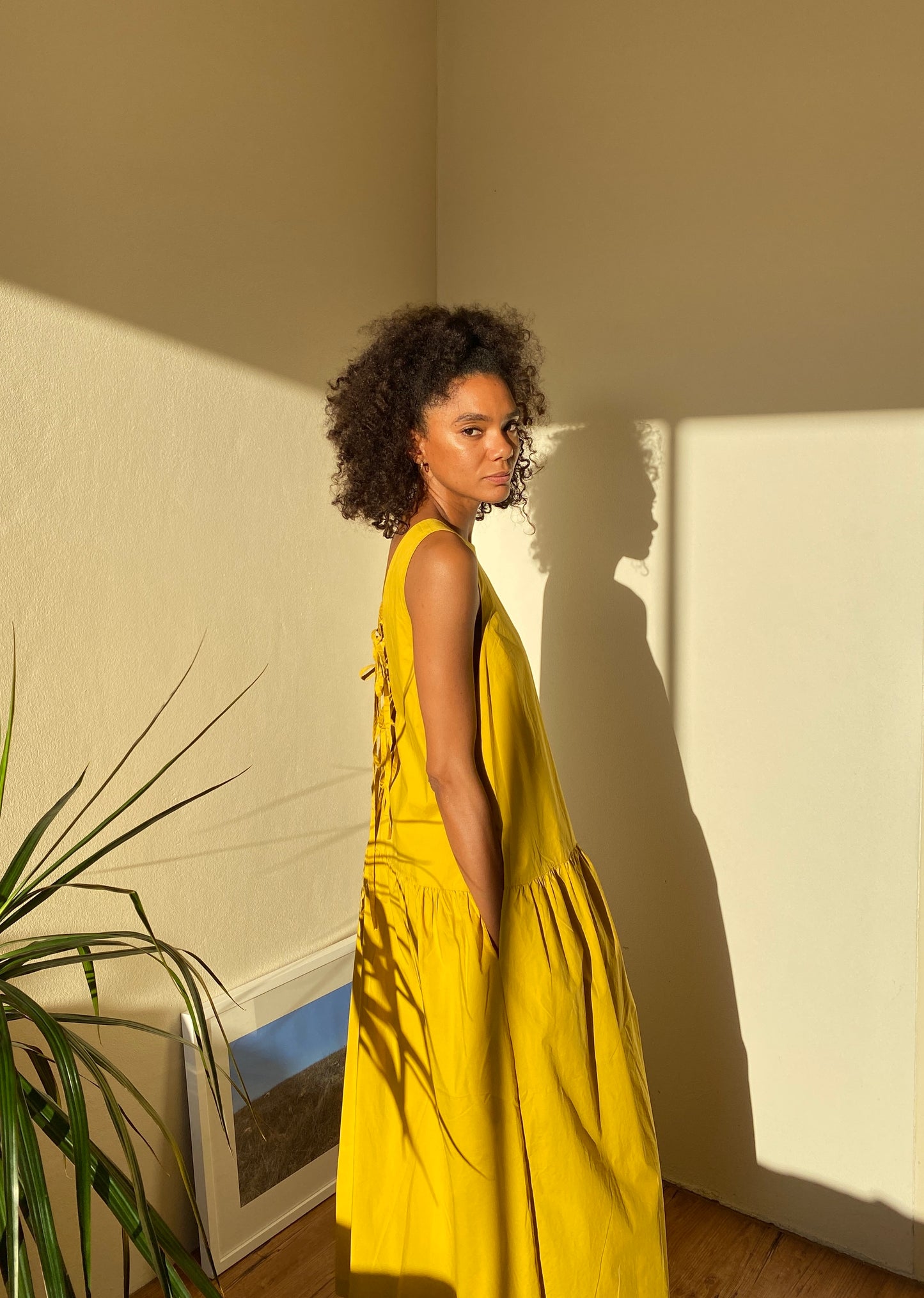 DROP WAIST DRESS WITH STRINGS ATTACHED