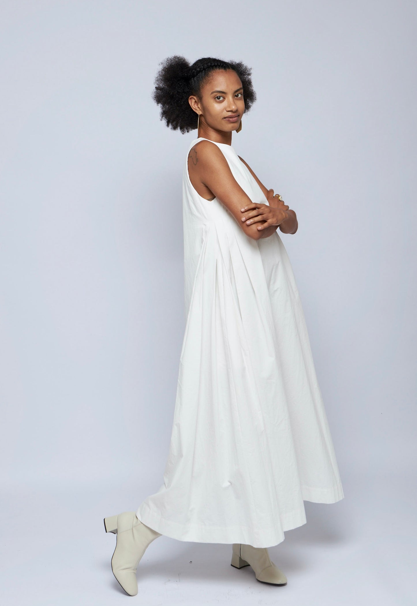 SIDE PLEATED DRESS